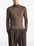Giorgio Armani logo-embroidered high-neck sweater